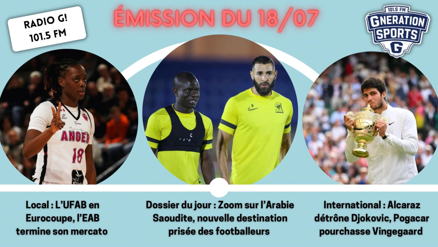 G!nération sports du 18 07 2023 Emission sportive locale et nationale G!nération sports du 18 07 2023