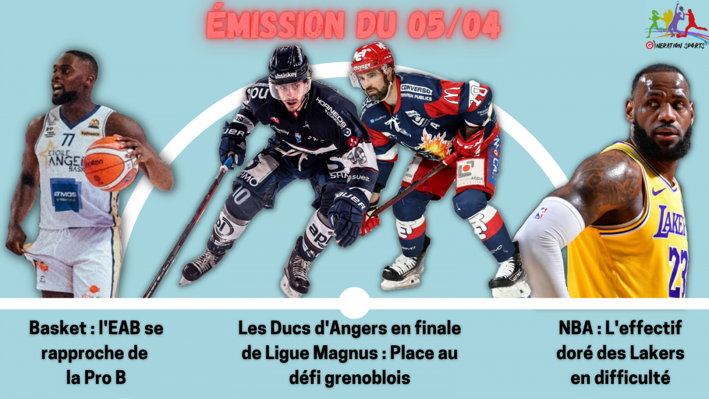 Emission sportive locale et nationale G!nération sports du 05 04 2022