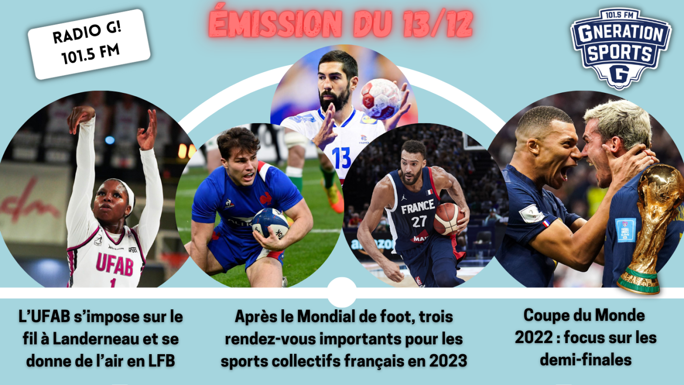 Emission sportive locale et nationale G!nération sports du 13 12 2022