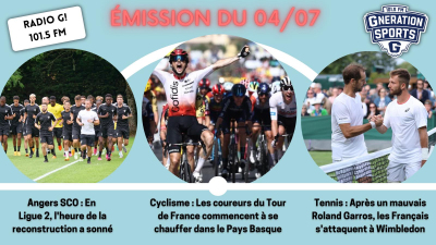 Emission sportive locale et nationale G!nération sports du 04 07 2023