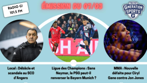 Emission sportive locale et nationale G!nération sports du 07 03 2023