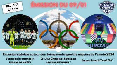 Emission sportive locale et nationale G!nération sports du 09 01 2024