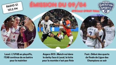 Emission sportive locale et nationale G!nération sports du 09 04 2024